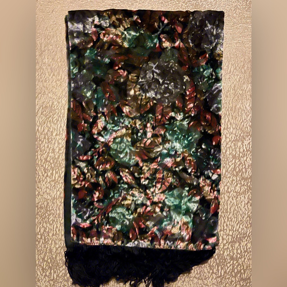☘️ Velour Scarf with Fringe 6.5x40”